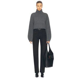 Toteme Classic Cut Full Length Straight Leg Jeans in Faded Black 30 New Womens